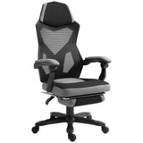 easycomfort easycomfort sedia da ufficio ergonomica con schienale reclinabile poggiapiedi retrattile altezza regolabile grigio