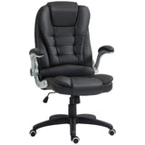 easycomfort easycomfort sedia da ufficio in finta pelle pu con braccioli ribaltabili schienale alto e dondolo nero