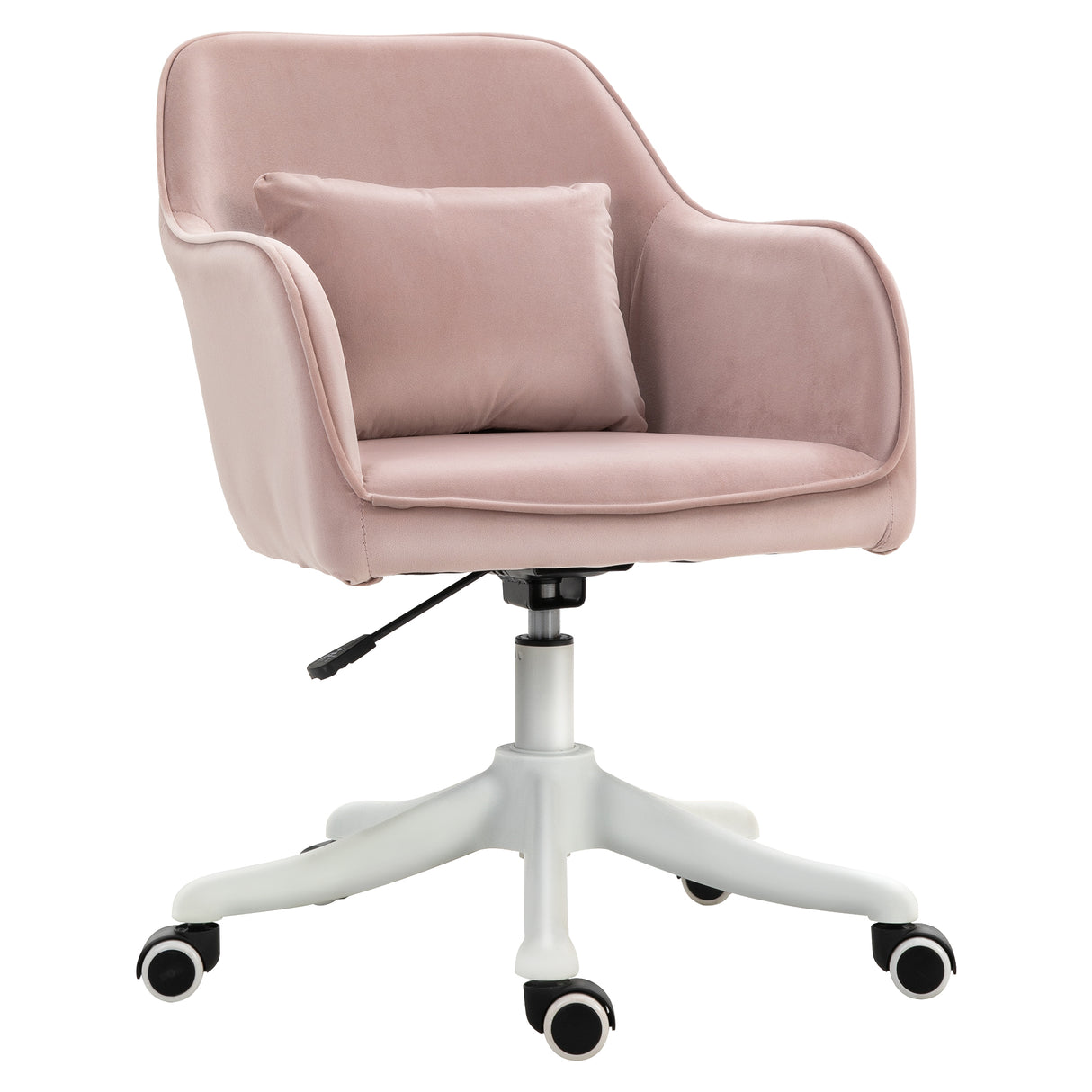 easycomfort easycomfort sedia da ufficio massaggiante a 2 punti con cuscino e braccioli in tessuto 57x70x78 86 cm rosa