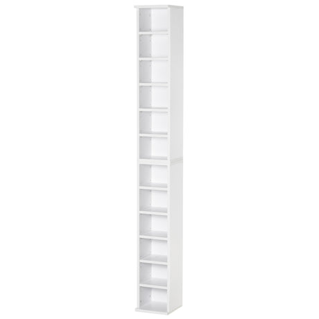 easycomfort easycomfort set 2 librerie scaffale porta cd e dvd a 12 ripiani totali per 204 cd in legno 21x22 5x88 5 cm bianco