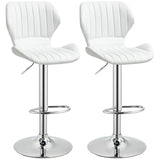 easycomfort easycomfort set 2 sgabelli da bar ergonomici ad altezza regolabile con poggiapiedi 47x51 5x92 114 cm bianco