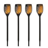 easycomfort easycomfort set 4 faretti da esterno led a energia solare con 4 picchetti in plastica 12x72 cm nero