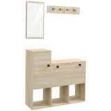 easycomfort easycomfort set da ingresso con attaccapanni a muro 4 ganci scarpiera per 9 scarpe armadietto e specchio