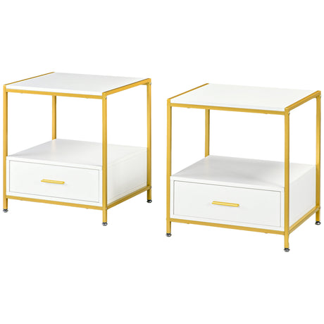 immagine-1-easycomfort-easycomfort-set-di-2-comodini-moderni-con-cassetto-e-ripiano-aperto-50x40x55cm-bianco-e-oro