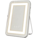easycomfort easycomfort specchio trucco con luci regolabili a 3 colori presa usb e specchietto ingranditore 10x 31x41 5x3cm bianco