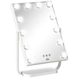 easycomfort easycomfort specchio trucco illuminato inclinabile con 12 luci led e luminosita regolabile 32 8lx11x47 4cm