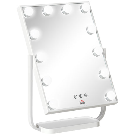 easycomfort easycomfort specchio trucco illuminato inclinabile con 12 luci led e luminosita regolabile 32 8lx11x47 4cm