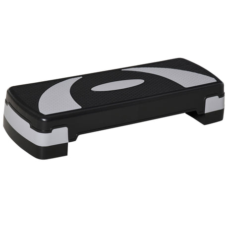 easycomfort easycomfort stepper da aerobica regolabile in altezza 10 15 20 cm antiscivolo nero e grigio