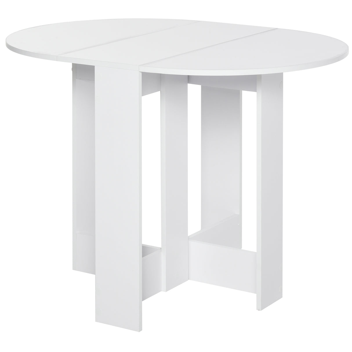 easycomfort easycomfort tavolo pieghevole da pranzo a 2 ribalte tavolo da pranzo allungabile in legno salvaspazio per cucina e soggiorno 104x76x73 7 cm bianco ean 8054111848039