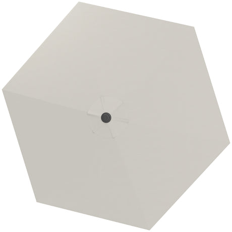 easycomfort easycomfort telo di ricambio per ombrellone 3 m con prese daria per telai in legno e acciaio crema