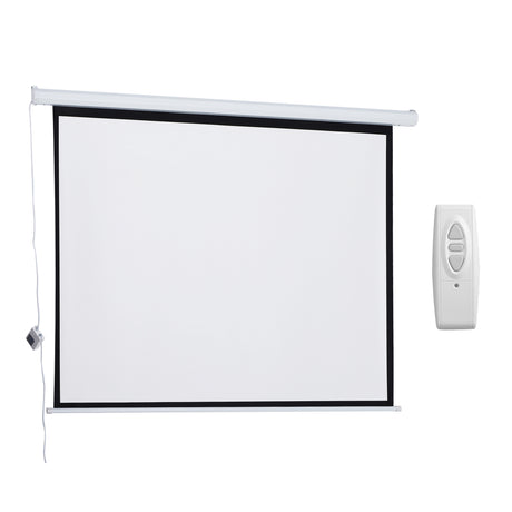 easycomfort easycomfort telo proiettore 84 formato 43 con telecomando in tessuto plastico e metallo 171x130 cm bianco ean 8054111847995
