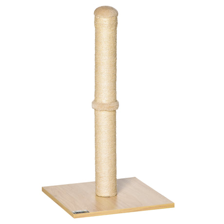 easycomfort easycomfort tiragraffi per gatti con palo in sisal alto 60 cm e base in truciolato beige