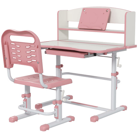 easycomfort easycomfortzonekiz set scrivania per bambini con sedia regolabile in altezza e piano inclinabile eta 6 12 anni rosa