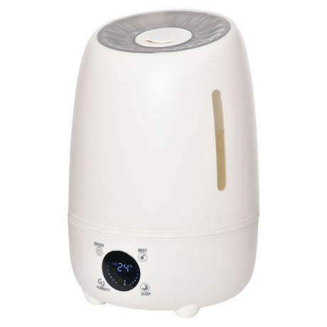 easycomfort umidificatore ultrasuoni da 4.8l per ambienti fino a 40 3 modalita di vaporizzazione 8 12 ore di durata display a led bianco