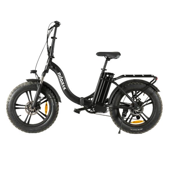 electric bike nilox x9 30nxeb20vfm2v4 gomme fat da 20x4 batteria removibile da 36 v 13 ah 468 wh cambio shimano a 6 velocita motore brushless high speed da 36v   250w telaio ripiegabile display lcd nero 38575