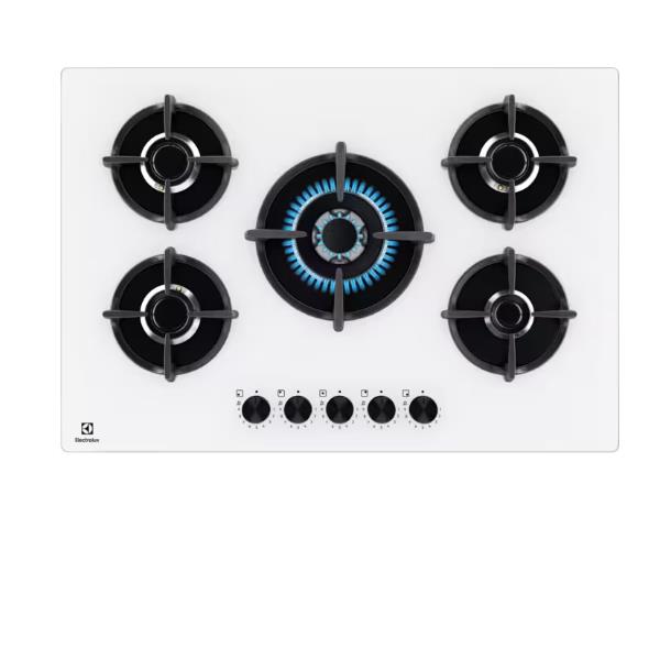 electrolux piano cottura a gas electrolux egg75372w serie 600 5 fuochi l74xp51 vetro bianco ean 7332543834105