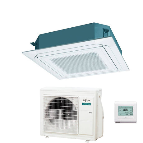 fujitsu condizionatore a cassetta fujitsu kr eco circular flow white 24000 btu auxg24krlb r 32 wi fi optional con griglia e filocomando