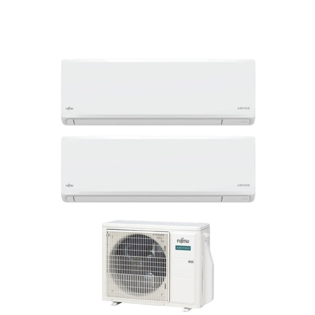 fujitsu condizionatore fujitsu dual split inverter kn airstage 79 con aoeg14kbca2 r 32 wi fi integrato