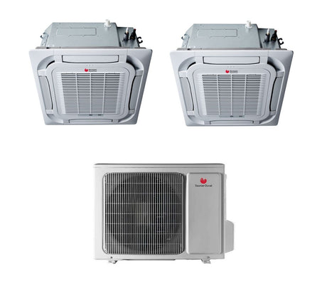 hermann saunier duval condizionatore dual split hermann saunier duval cassetta 4 vie vivair uni comfort 1212 con sdh 19 080 mc4no r 32