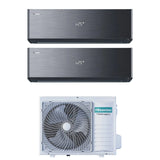 hisense condizionatore hisense dual split inverter serie energy pro black x 900012000 con 3amw62u4rjc r 32 wi fi integrato