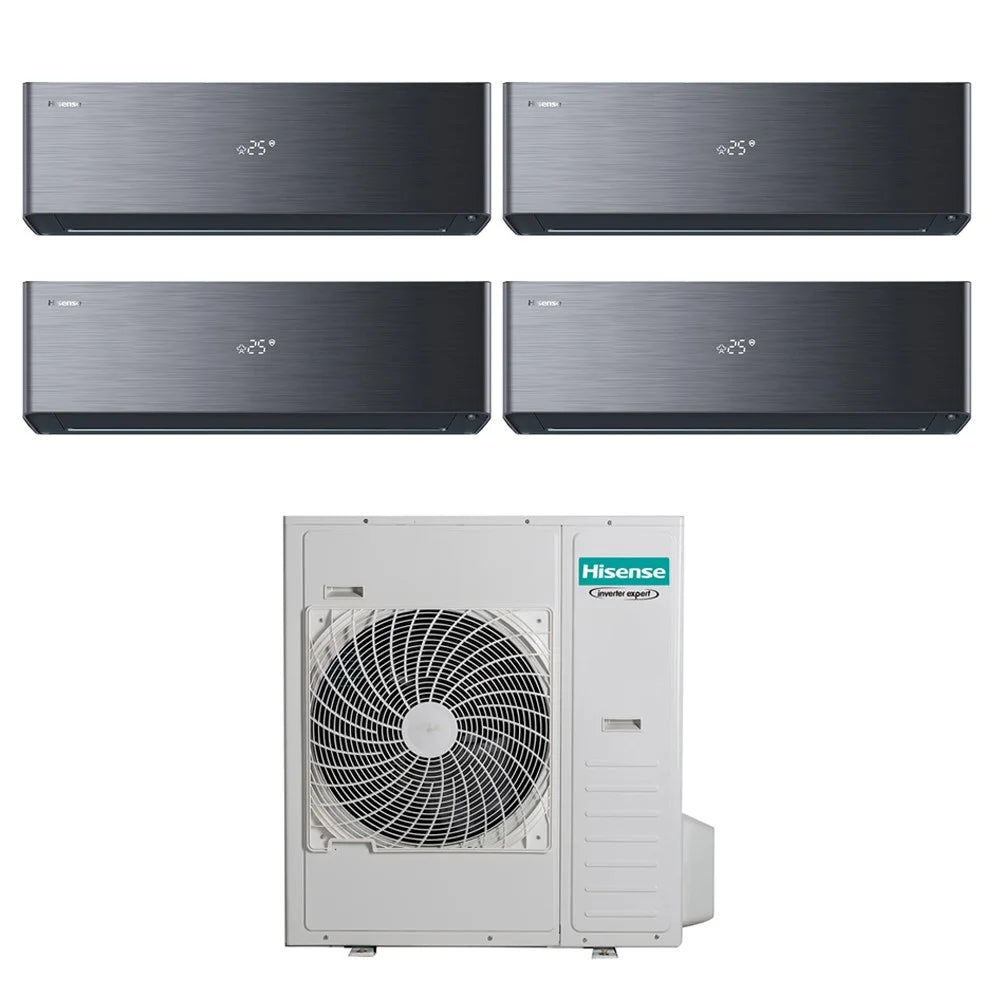 hisense condizionatore hisense quadri split inverter serie energy pro x black 9999 con 5amw105u4rqc r 32 wi fi integrato