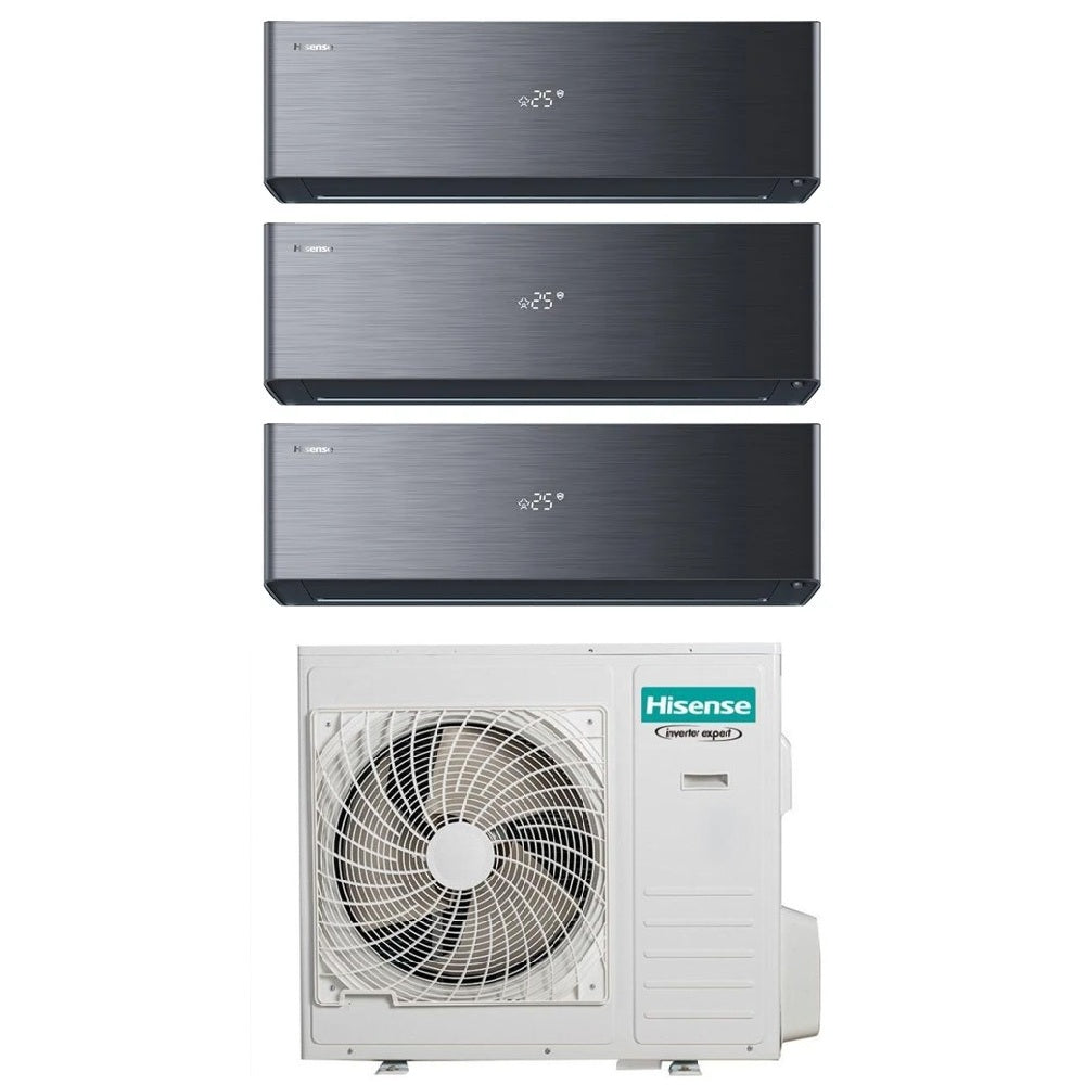 hisense condizionatore hisense trial split energy pro x black 9918 con 5amw105u4rqc r 32 wi fi integrato