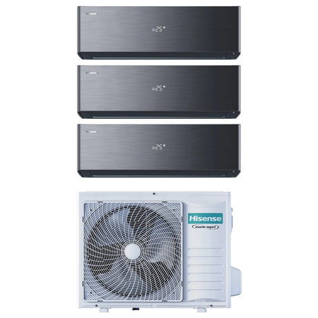 hisense condizionatore hisense trial split inverter energy pro x black 120001200012000 btu con 3amw72u4rjc r 32 wi fi integrato