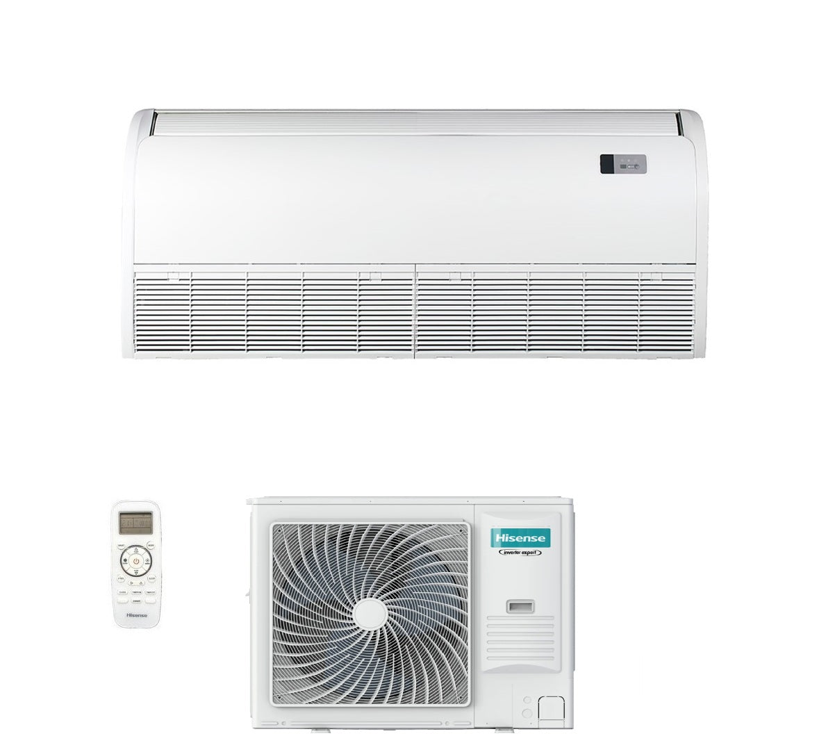 hisense condizionatore soffittopavimento hisense turbo 42000 btu r 32 wi fi optional con telecomando di serie