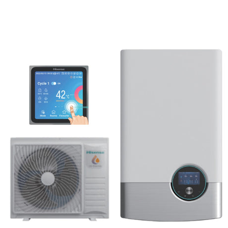 hisense pompa di calore splittata monoventola ariaacqua hisense hi terma 10 kw ahm 100hcdsaa ahw 100hcds1 r 32 wi fi optional con comando incluso