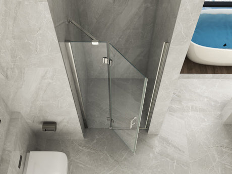 idrom porta doccia in cristallo con apertura a battente esterna