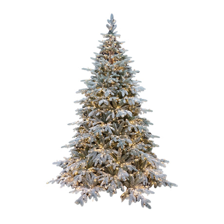 le stelle albero di natale pino verde innevato h 210cm x l 150cm super folto effetto real touch con 2500 luci led incorporate e base croce in ferro pieghevole