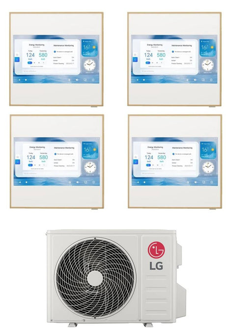 lg condizionatore lg quadri split inverter artcool gallery lcd 991212 con mu4r27 r 32 wi fi integrato