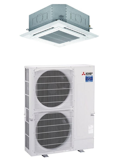 mitsubishi electric condizionatore a cassetta mitsubishi electric 42000 btu r 410 wi fi optional con griglia e comando inclusi
