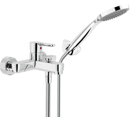 nobili miscelatore vasca con set doccia nobili abc cromato