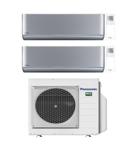 panasonic condizionatore dual split panasonic etherea silver 918 con cu 3z52tbe r 32 wi fi integrato