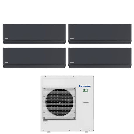 panasonic condizionatore quadri split panasonic etherea grigio grafite 79912 con cu 4z80tbe r 32 wi fi integrato