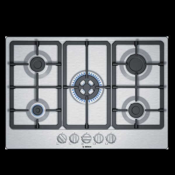 piano gas pgq7b5b90 5f 75cm inox