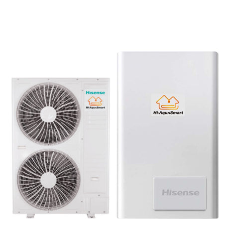 pompa di calore splittata biventola aria acqua hisense hi aquasmart ahm 160uxcsapa3 _ ahw 160ucsep r 410 con comando incluso