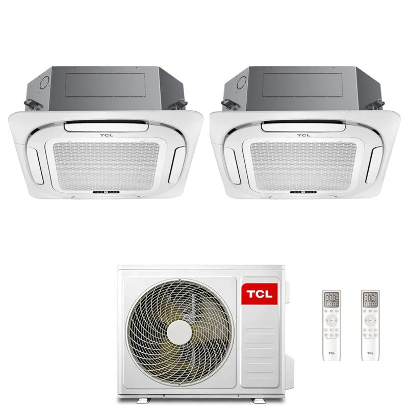 tcl condizionatore a cassetta 4 vie tcl compact dual split 912 con mt2730 r 32 wi fi optional