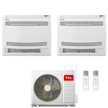 tcl condizionatore tcl dual split inverter console 1212 con mt2730 r 32 wi fi integrato