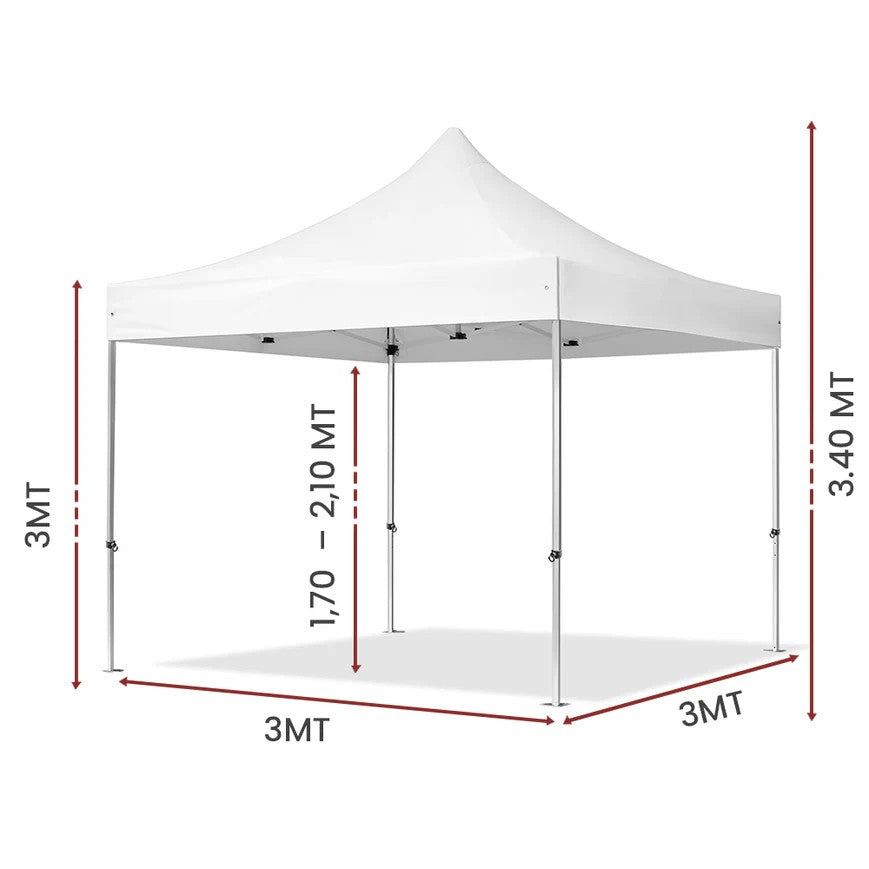 divina garden gazebo richiudibile professionale market pro 3x3 struttura in alluminio esagonale impermeabile bianco ean 8056157808855