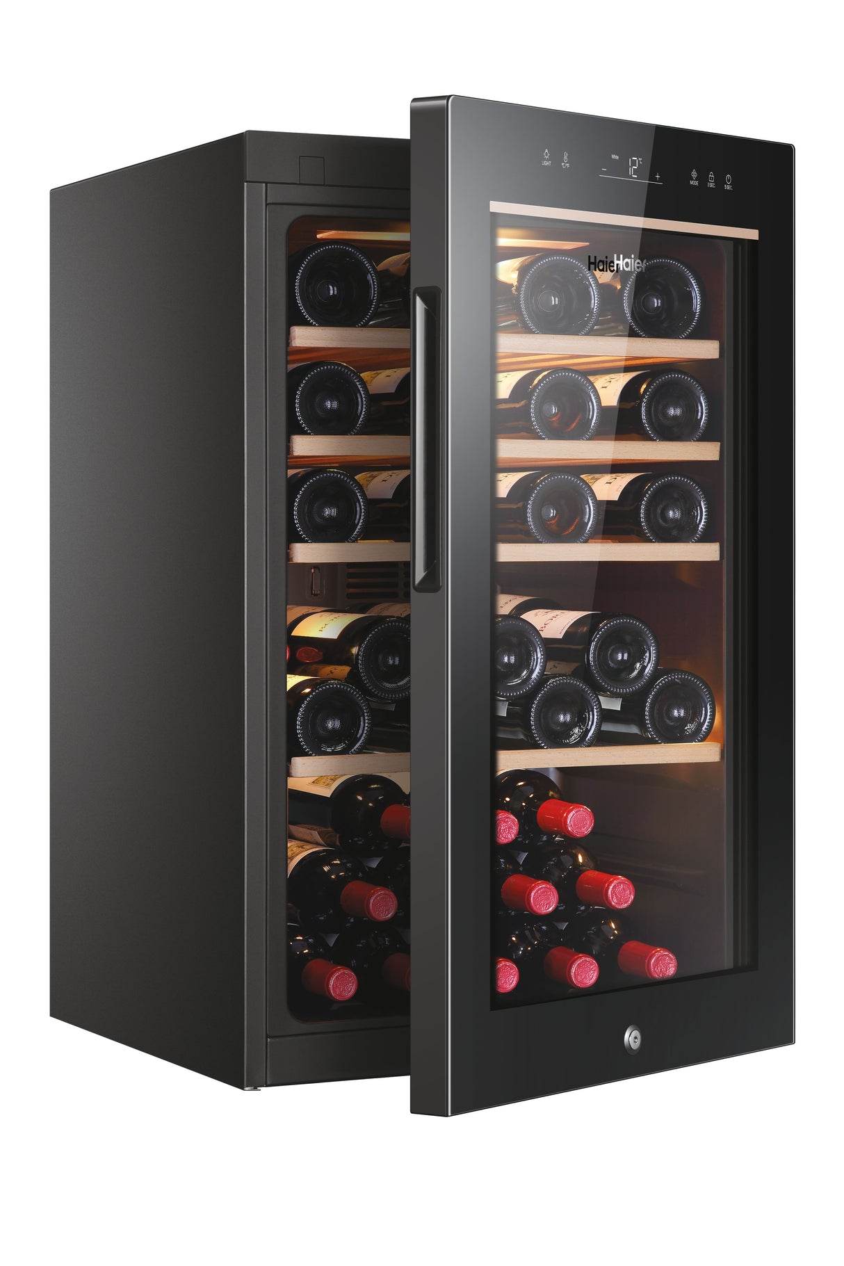 haier cantinetta vino haier wine bank 50 serie 5 hws49ga con compressore libera installazione nero 49 bottiglie ean 6930265399363