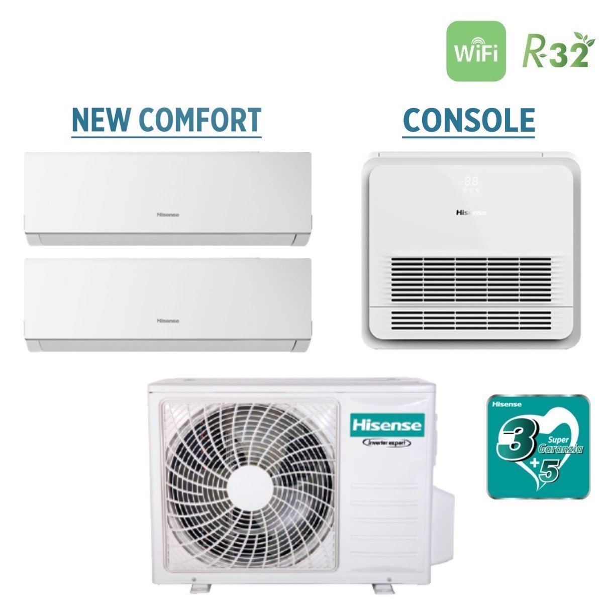 immagine-10-hisense-climatizzatore-condizionatore-hisense-trial-split-inverter-serie-new-comfort-900012000-btu-console-akt-9000-btu-con-3amw72u4rfa-r-32-wi-fi-optional-9912