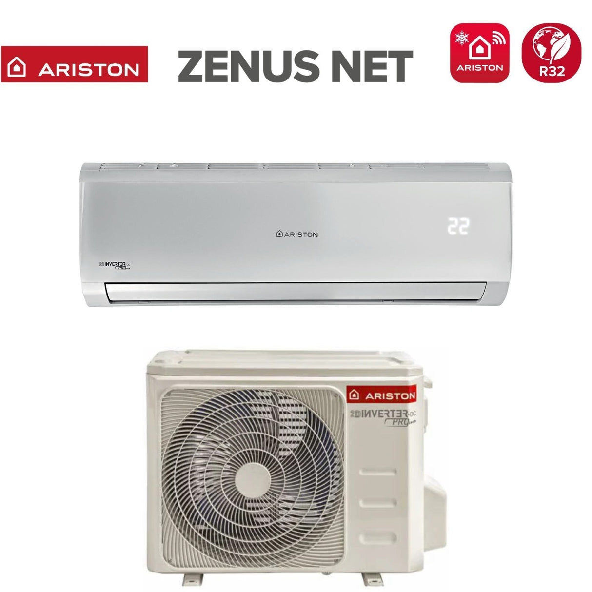 ariston condizionatore ariston 12000 btu zenus net 35 r 32 wi fi integrato