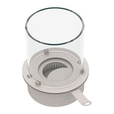 bruciatore tondo con vetro per camino a bioetanolo biocamino inox 3 lt d.30