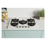 candy piano cottura ad incasso candy cvg74wpw 5 fuochi l745xp51 vetro temperato bianco ean 33802749