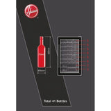 cantinetta h wine 500 hoover hwc 150 eelw n da 41 bottiglie 84 5x49x55 nero
