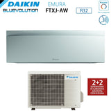 climatizzatore condizionatore daikin bluevolution inverter serie emura white 12000 btu ftxj35aw r 32 wi fi integrato classe a___ garanzia italiana novita