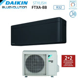 climatizzatore condizionatore daikin bluevolution inverter serie stylish total black 9000 btu ftxa25bb r 32 wi fi integrato classe a___ nero novita 2020