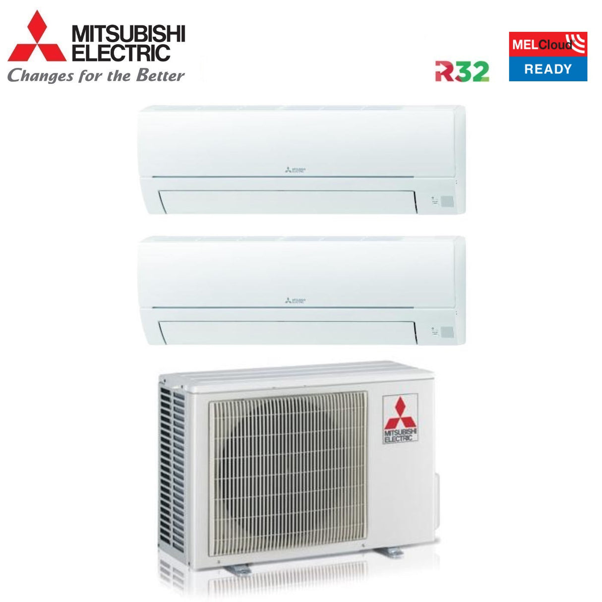 climatizzatore condizionatore dual split mitsubishi electric inverter serie smart msz hr 9000_9000 con mxz 2ha40vf gas r 32 wi fi optional 9_9 novita
